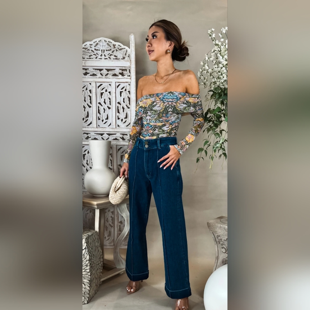 Frame 70s Cuffed Straight Jean
